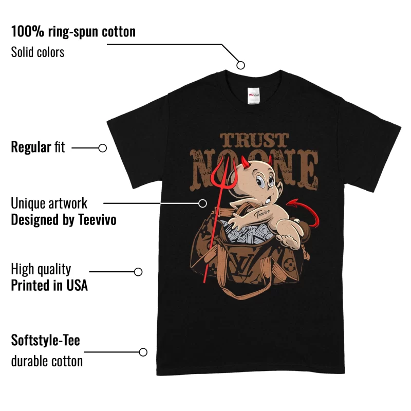TeeVivo T-Shirt Match Air Jordan 9 Retro Olive Trust no one – Air Jordan 9 Shirt, AJ9 Shirt