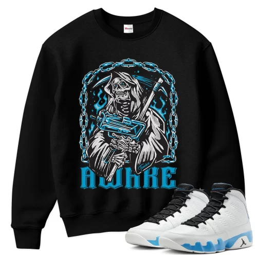 TeeVivo Sweatshirt Match Air Jordan 9 Retro Powder Blue Awake – Air Jordan 9 Sweatshirt, AJ9 Sweatshirt