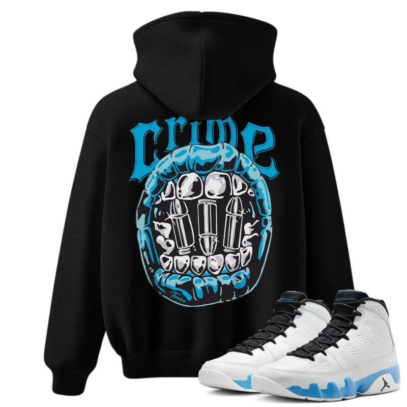 TeeVivo Hoodie Match Air Jordan 9 Retro Powder Blue Crime – Air Jordan 9 Hoodie, AJ9 Hoodie