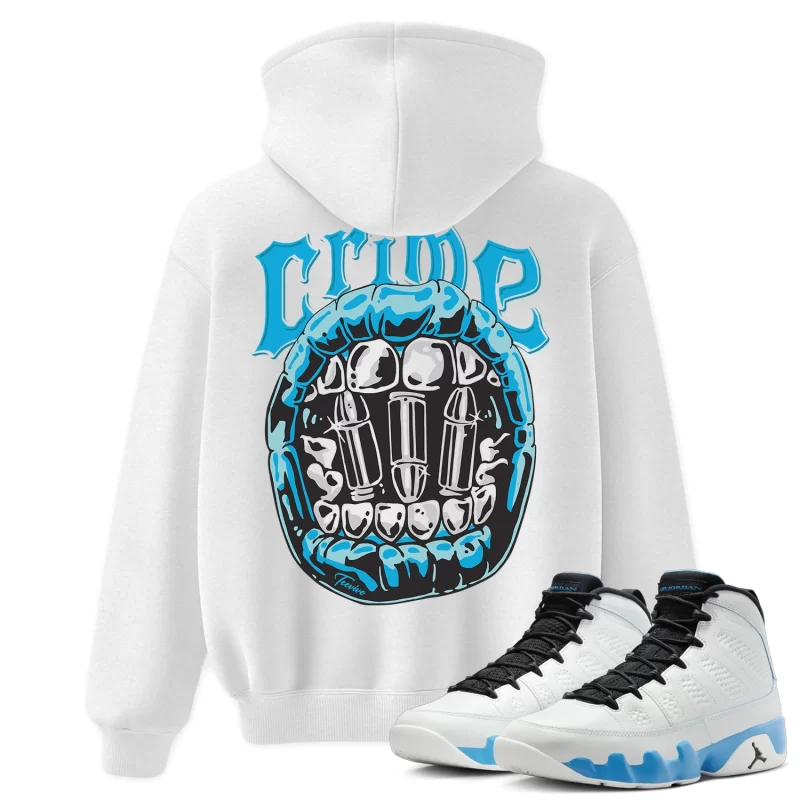 TeeVivo Hoodie Match Air Jordan 9 Retro Powder Blue Crime – Air Jordan 9 Hoodie, AJ9 Hoodie