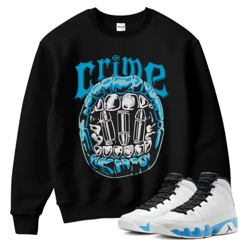 TeeVivo Sweatshirt Match Air Jordan 9 Retro Powder Blue Crime – Air Jordan 9 Sweatshirt, AJ9 Sweatshirt
