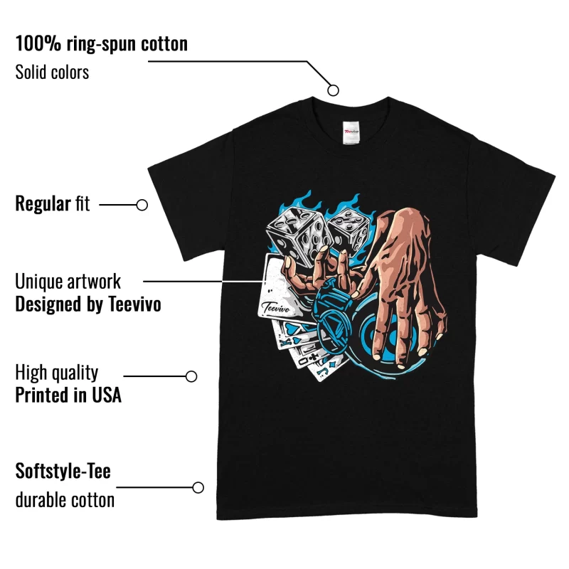 TeeVivo T-Shirt Match Air Jordan 9 Retro Powder Blue Gambling – Air Jordan 9 Shirt, AJ9 Shirt