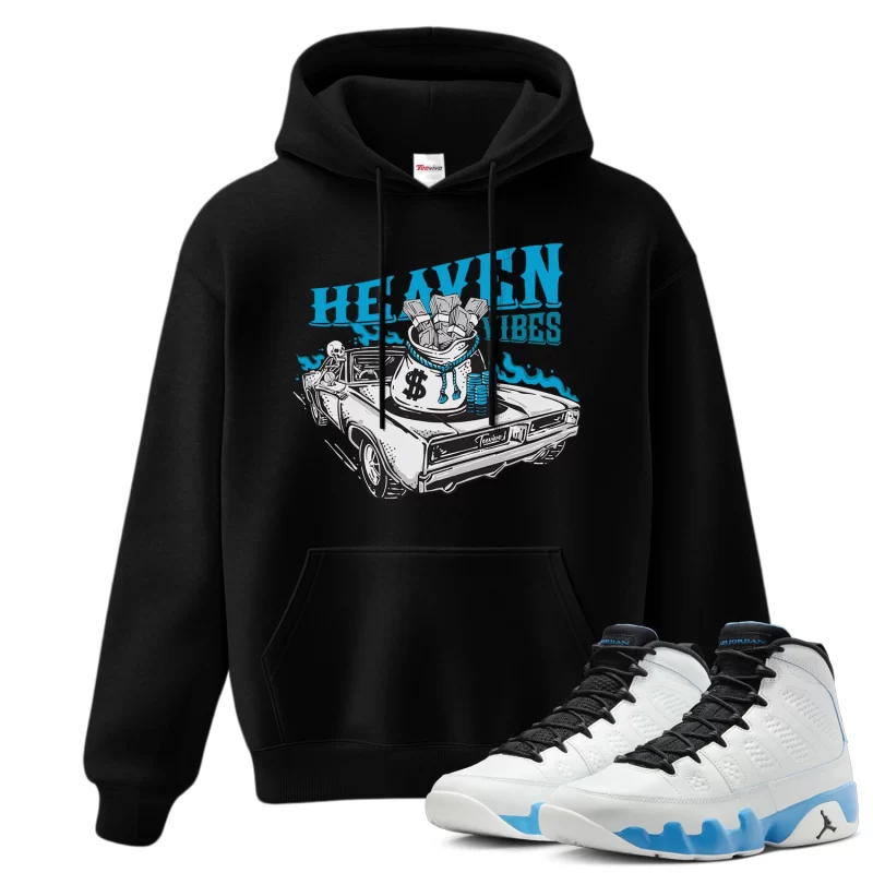 TeeVivo Hoodie Match Air Jordan 9 Retro Powder Blue Heaven vibes – Air Jordan 9 Hoodie, AJ9 Hoodie