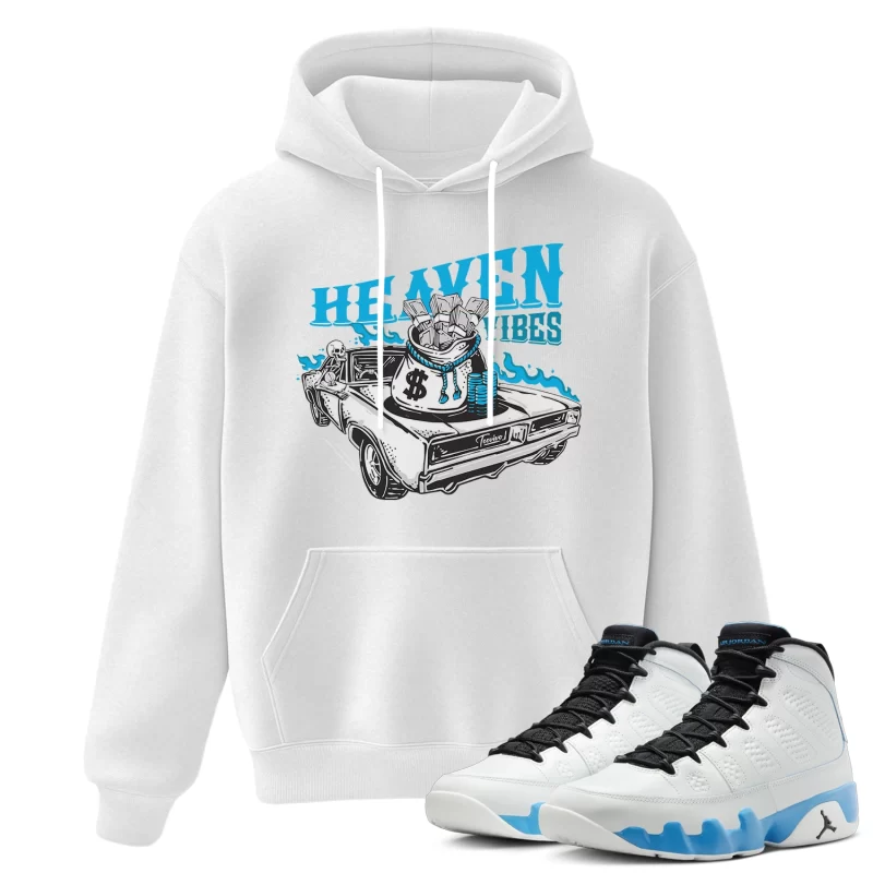 TeeVivo Hoodie Match Air Jordan 9 Retro Powder Blue Heaven vibes – Air Jordan 9 Hoodie, AJ9 Hoodie