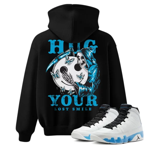 TeeVivo Hoodie Match Air Jordan 9 Retro Powder Blue Hug your lost smile – Air Jordan 9 Hoodie, AJ9 Hoodie