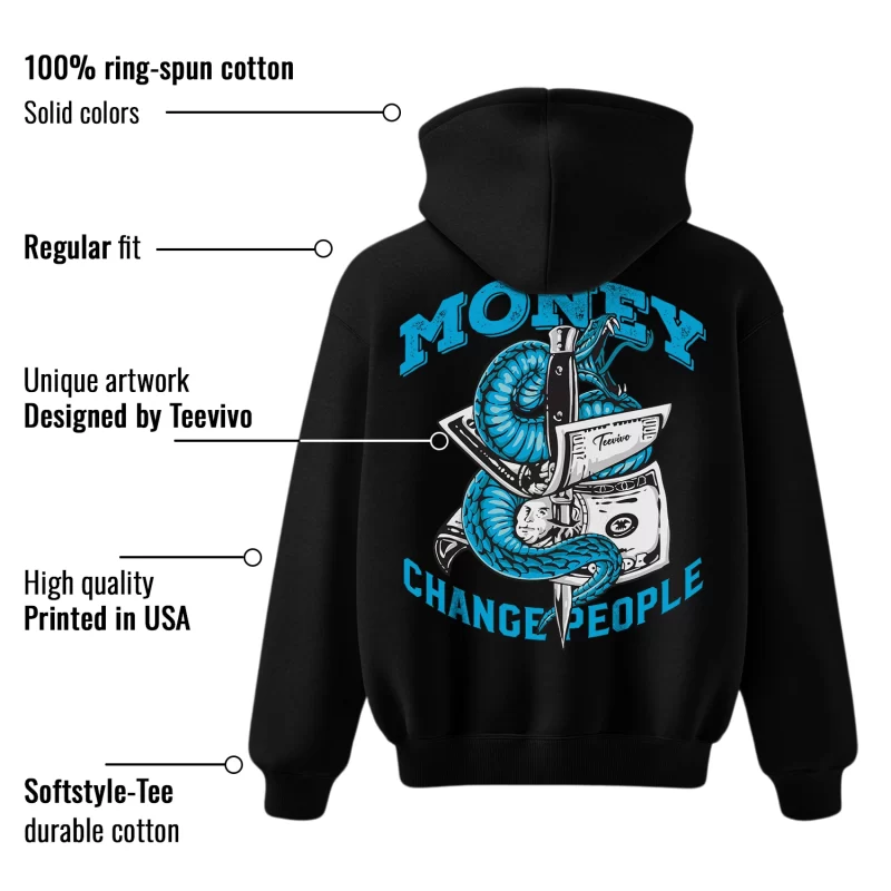 TeeVivo Hoodie Match Air Jordan 9 Retro Powder Blue Money change people – Air Jordan 9 Hoodie, AJ9 Hoodie