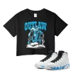 TeeVivo Crop Top Match Air Jordan 9 Retro Powder Blue Outlaw – Air Jordan 9 Crop Top, AJ9 Crop Top