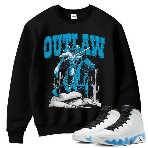 TeeVivo Sweatshirt Match Air Jordan 9 Retro Powder Blue Outlaw – Air Jordan 9 Sweatshirt, AJ9 Sweatshirt