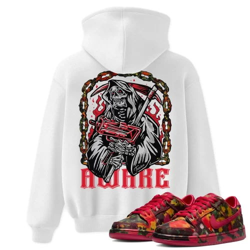 TeeVivo Nike SB Dunk Low The Wizard of Oz Poppy Field Hoodie Match Awake Graphic FZ1291-600