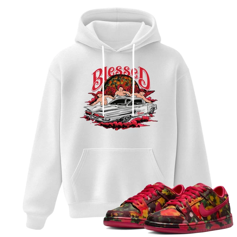TeeVivo Nike SB Dunk Low The Wizard of Oz Poppy Field Hoodie Match Blessed Graphic FZ1291-600