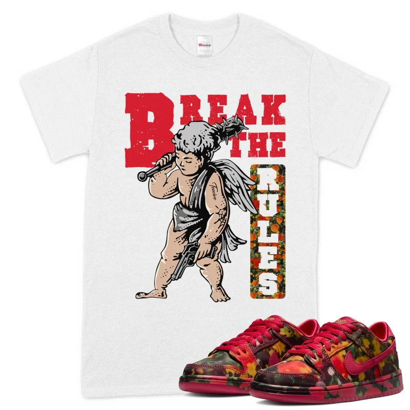 TeeVivo Nike SB Dunk Low The Wizard of Oz Poppy Field T-Shirt Match Break the rules Graphic FZ1291-600