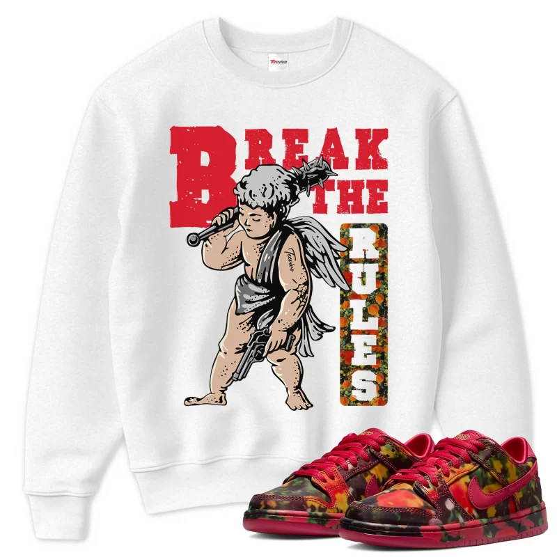TeeVivo Nike SB Dunk Low The Wizard of Oz Poppy Field Sweatshirt Match Break the rules Graphic FZ1291-600