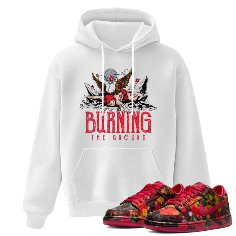 TeeVivo Nike SB Dunk Low The Wizard of Oz Poppy Field Hoodie Match Burning the ground Graphic FZ1291-600