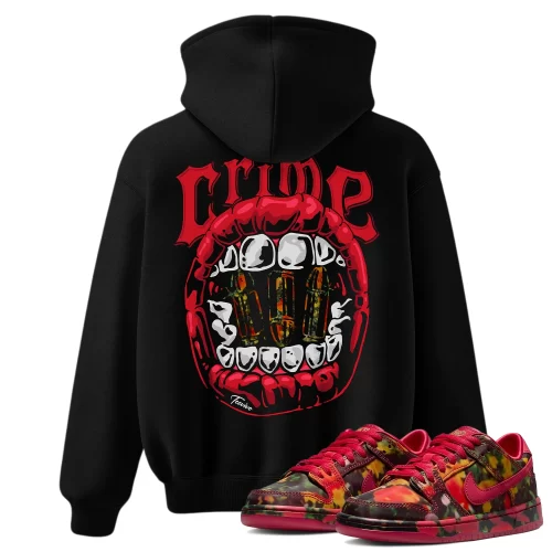 TeeVivo Nike SB Dunk Low The Wizard of Oz Poppy Field Hoodie Match Crime Graphic FZ1291-600