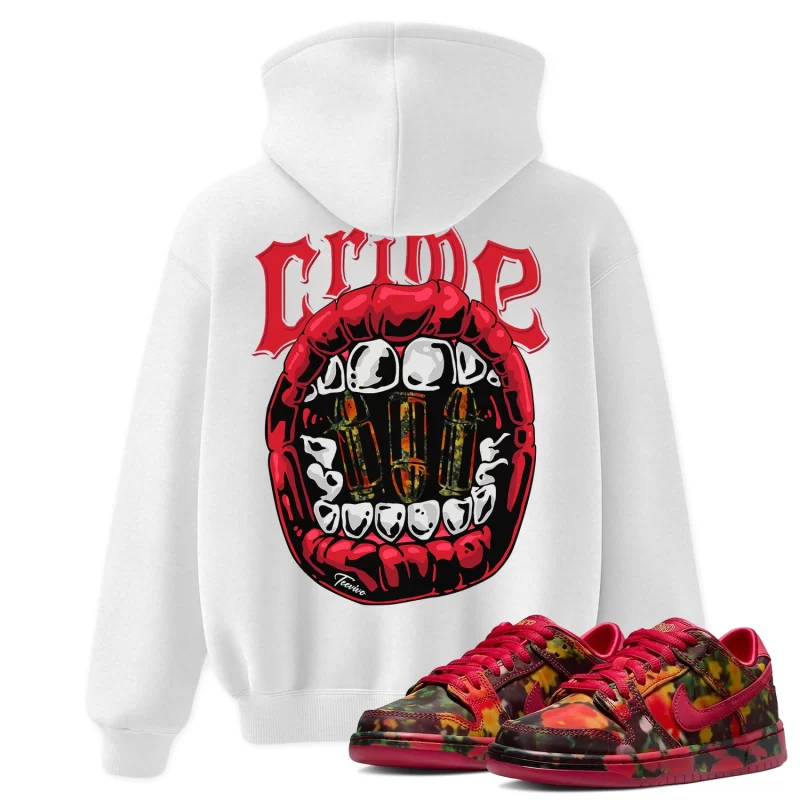 TeeVivo Nike SB Dunk Low The Wizard of Oz Poppy Field Hoodie Match Crime Graphic FZ1291-600