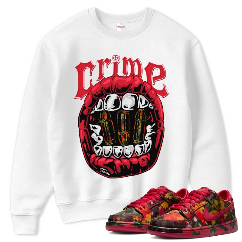 TeeVivo Nike SB Dunk Low The Wizard of Oz Poppy Field Sweatshirt Match Crime Graphic FZ1291-600