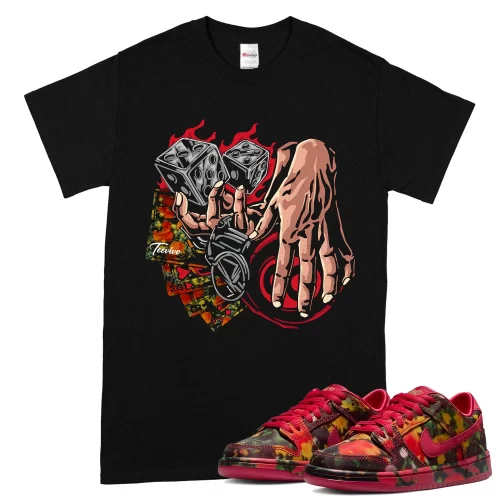 TeeVivo Nike SB Dunk Low The Wizard of Oz Poppy Field T-Shirt Match Gambling Graphic FZ1291-600