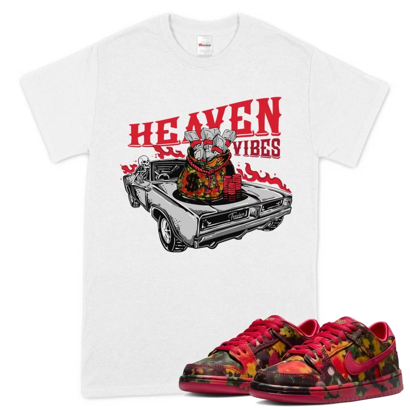 TeeVivo Nike SB Dunk Low The Wizard of Oz Poppy Field T-Shirt Match Heaven vibes Graphic FZ1291-600
