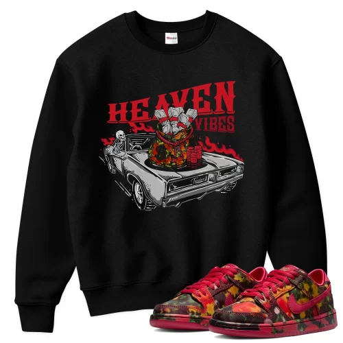 TeeVivo Nike SB Dunk Low The Wizard of Oz Poppy Field Sweatshirt Match Heaven vibes Graphic FZ1291-600