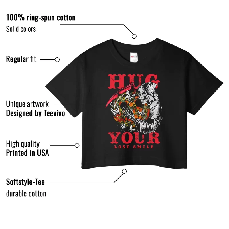 TeeVivo Nike SB Dunk Low The Wizard of Oz Poppy Field Crop Top Match Hug your lost smile Graphic FZ1291-600