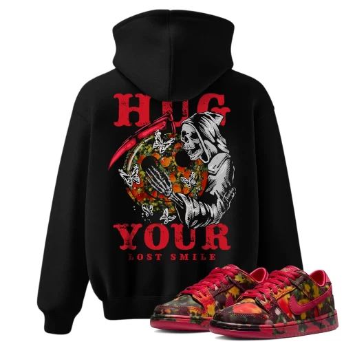 TeeVivo Nike SB Dunk Low The Wizard of Oz Poppy Field Hoodie Match Hug your lost smile Graphic FZ1291-600