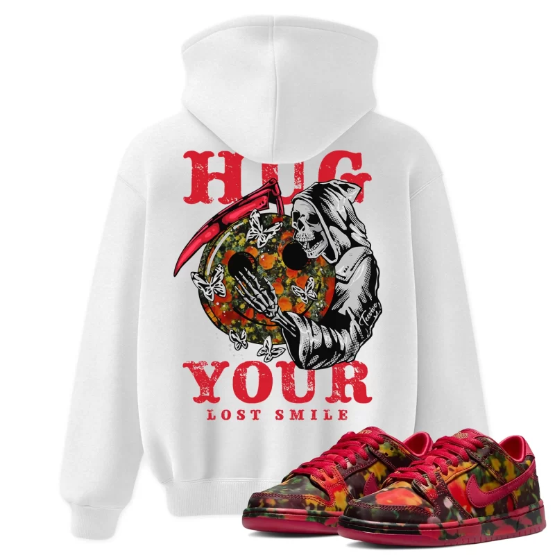 TeeVivo Nike SB Dunk Low The Wizard of Oz Poppy Field Hoodie Match Hug your lost smile Graphic FZ1291-600
