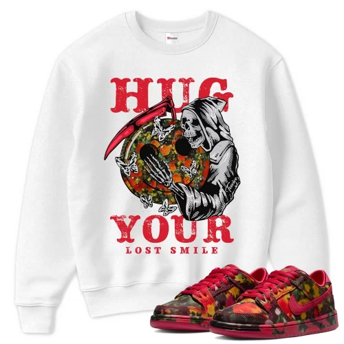 TeeVivo Nike SB Dunk Low The Wizard of Oz Poppy Field Sweatshirt Match Hug your lost smile Graphic FZ1291-600