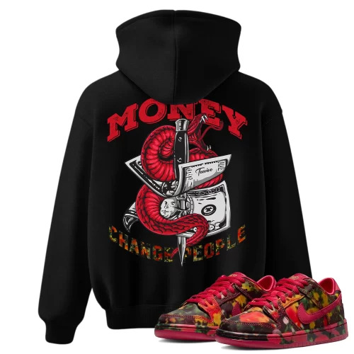 TeeVivo Nike SB Dunk Low The Wizard of Oz Poppy Field Hoodie Match Money change people Graphic FZ1291-600