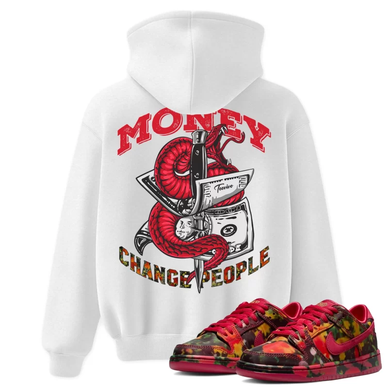 TeeVivo Nike SB Dunk Low The Wizard of Oz Poppy Field Hoodie Match Money change people Graphic FZ1291-600