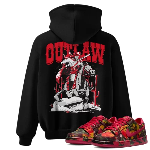 TeeVivo Nike SB Dunk Low The Wizard of Oz Poppy Field Hoodie Match Outlaw Graphic FZ1291-600