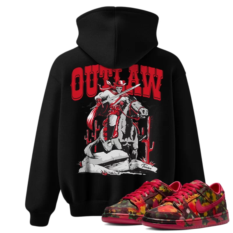 TeeVivo Nike SB Dunk Low The Wizard of Oz Poppy Field Hoodie Match Outlaw Graphic FZ1291-600