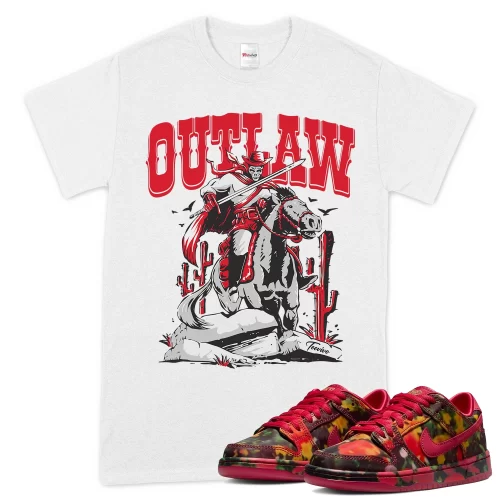 TeeVivo Nike SB Dunk Low The Wizard of Oz Poppy Field T-Shirt Match Outlaw Graphic FZ1291-600