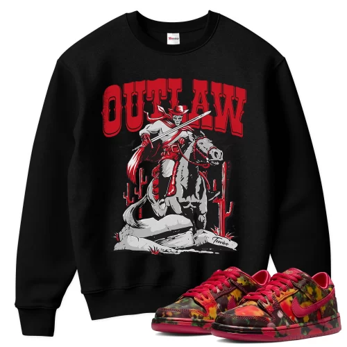 TeeVivo Nike SB Dunk Low The Wizard of Oz Poppy Field Sweatshirt Match Outlaw Graphic FZ1291-600
