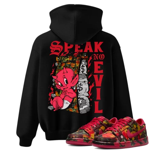 TeeVivo Nike SB Dunk Low The Wizard of Oz Poppy Field Hoodie Match Speak no evil Graphic FZ1291-600
