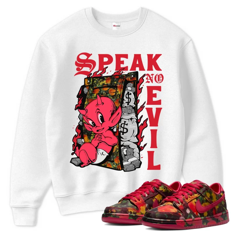 TeeVivo Nike SB Dunk Low The Wizard of Oz Poppy Field Sweatshirt Match Speak no evil Graphic FZ1291-600