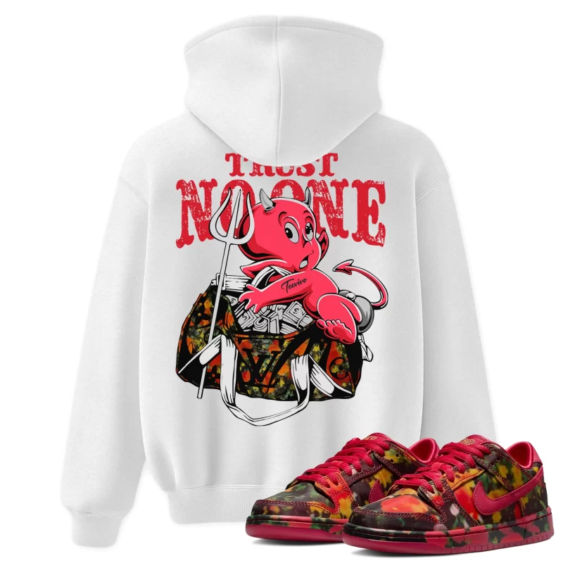 TeeVivo Nike SB Dunk Low The Wizard of Oz Poppy Field Hoodie Match Trust no one Graphic FZ1291-600