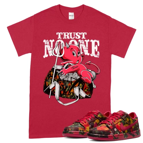 TeeVivo Nike SB Dunk Low The Wizard of Oz Poppy Field T-Shirt Match Trust no one Graphic FZ1291-600