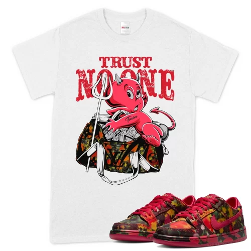 TeeVivo Nike SB Dunk Low The Wizard of Oz Poppy Field T-Shirt Match Trust no one Graphic FZ1291-600