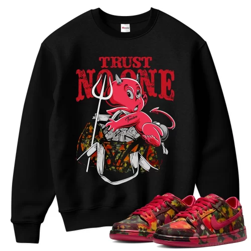 TeeVivo Nike SB Dunk Low The Wizard of Oz Poppy Field Sweatshirt Match Trust no one Graphic FZ1291-600