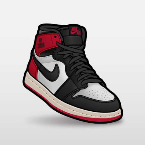 Match Air Jordan 1 High OG Black Toe Reimagined