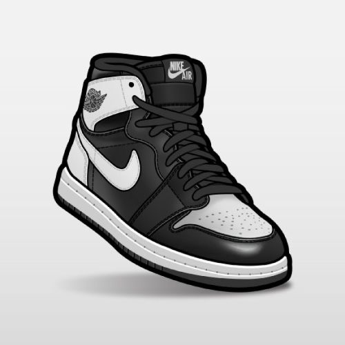 Match Air Jordan 1 High OG Black White