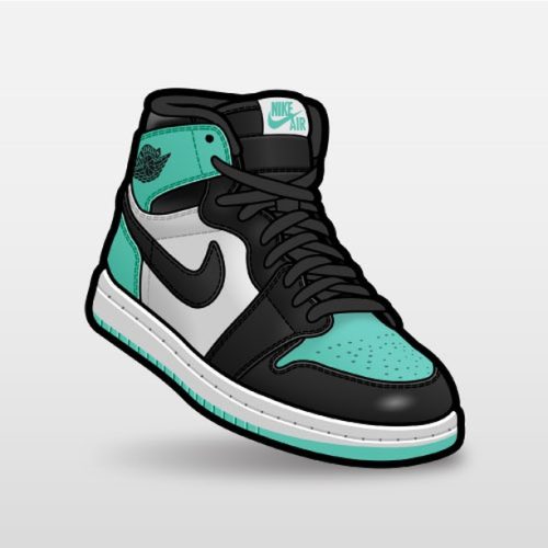 Match Air Jordan 1 High OG Green Glow
