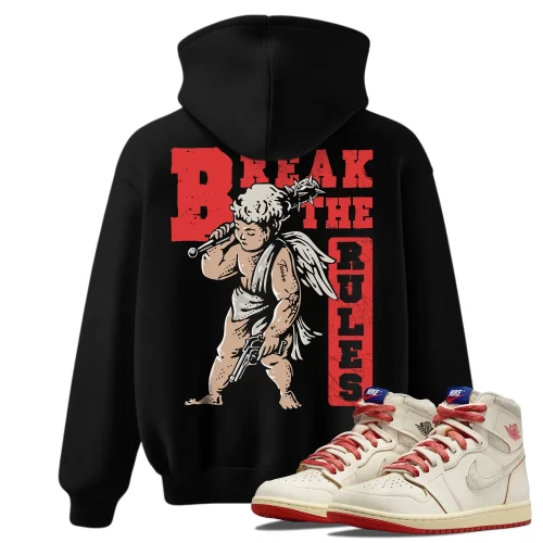 TeeVivo Jordan 1 High Rare Air Cinnabar Hoodie, Break the rules Hoodie, High Rare Air Cinnabar 1s Hoodie, Jordan 1 Outfit