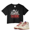 TeeVivo Jordan 1 High Rare Air Cinnabar Crop Top, Burning the ground Crop Top, High Rare Air Cinnabar 1s Crop Top, Jordan 1 Outfit