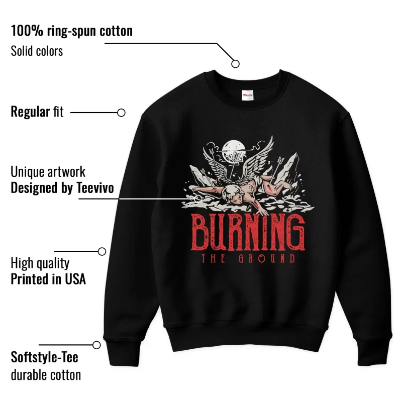 TeeVivo Jordan 1 High Rare Air Cinnabar Sweatshirt, Burning the ground Sweatshirt, High Rare Air Cinnabar 1s Sweatshirt, Jordan 1 Outfit