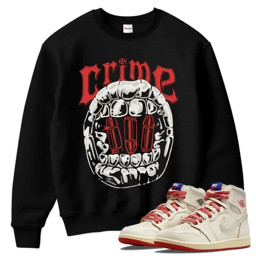 TeeVivo Jordan 1 High Rare Air Cinnabar Sweatshirt, Crime Sweatshirt, High Rare Air Cinnabar 1s Sweatshirt, Jordan 1 Outfit