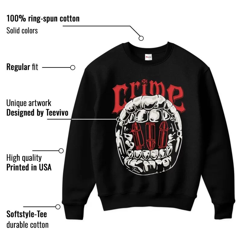 TeeVivo Jordan 1 High Rare Air Cinnabar Sweatshirt, Crime Sweatshirt, High Rare Air Cinnabar 1s Sweatshirt, Jordan 1 Outfit