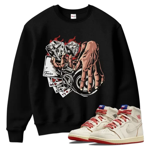 TeeVivo Jordan 1 High Rare Air Cinnabar Sweatshirt, Gambling Sweatshirt, High Rare Air Cinnabar 1s Sweatshirt, Jordan 1 Outfit