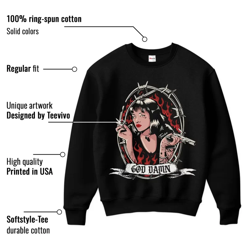TeeVivo Jordan 1 High Rare Air Cinnabar Sweatshirt, God Daaamn Sweatshirt, High Rare Air Cinnabar 1s Sweatshirt, Jordan 1 Outfit