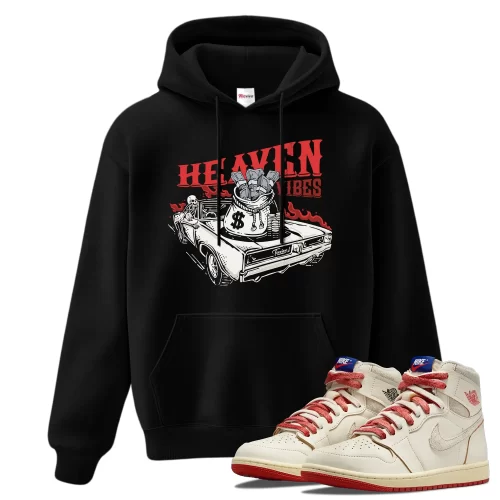 TeeVivo Jordan 1 High Rare Air Cinnabar Hoodie, Heaven vibes Hoodie, High Rare Air Cinnabar 1s Hoodie, Jordan 1 Outfit